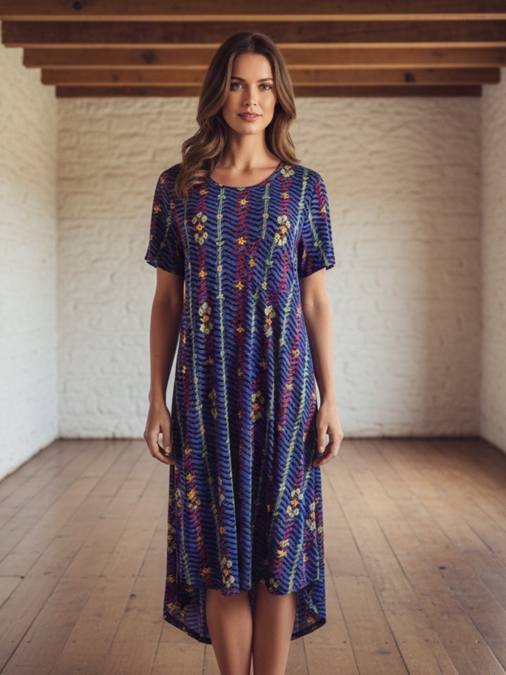 LuLaRoe Rich in Color & Full of Character High-Low Midi Dress